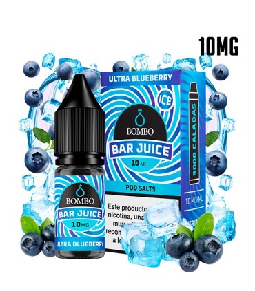 ULTRA BLUEBERRY ICE 10MG NIC SALT 10ML - BOMBO BAR JUICE