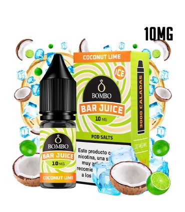 COCONUT LIME ICE 10MG NIC SALT 10ML - BOMBO BAR JUICE