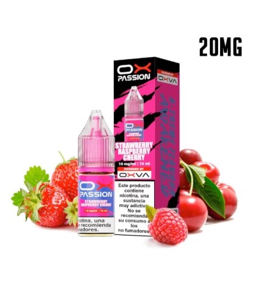 STRAWBERRY RASPBERRY CHERRY 20MG NIC SALT 10ML - OX PASSION