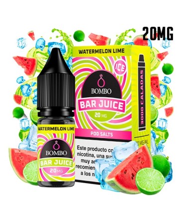WATERMELON LIME ICE 20MG NIC SALT 10ML - BOMBO BAR JUICE