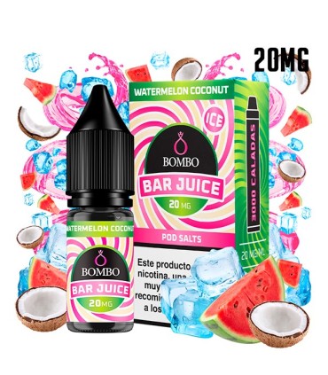 WATERMELON COCONUT ICE 20MG NIC SALT 10ML - BOMBO BAR JUICE