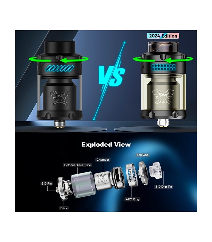 DEAD RABBIT 3 2024 RTA SILVER - HELLVAPE