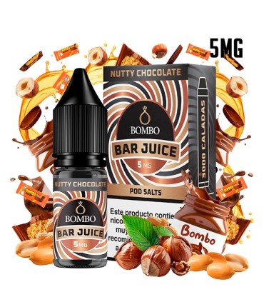 NUTTY CHOCOLATE 5MG NIC SALT 10ML - BOMBO BAR JUICE