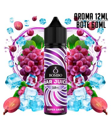 AROMA SUPER GRAPE ICE 12ML/60 LONGFILL - BOMBO BAR JUICE