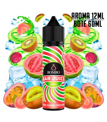 AROMA KIWI GUAVA PASSION ICE 12ML/60 LONGFILL - BOMBO BAR JUICE