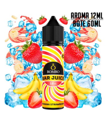 AROMA BANANA STRAWBERRY ICE 12ML/60 LONGFILL - BOMBO BAR JUICE