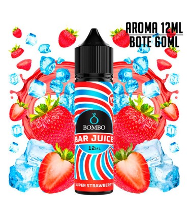AROMA SUPER STRAWBERRY ICE 12ML/60 LONGFILL - BOMBO BAR JUICE