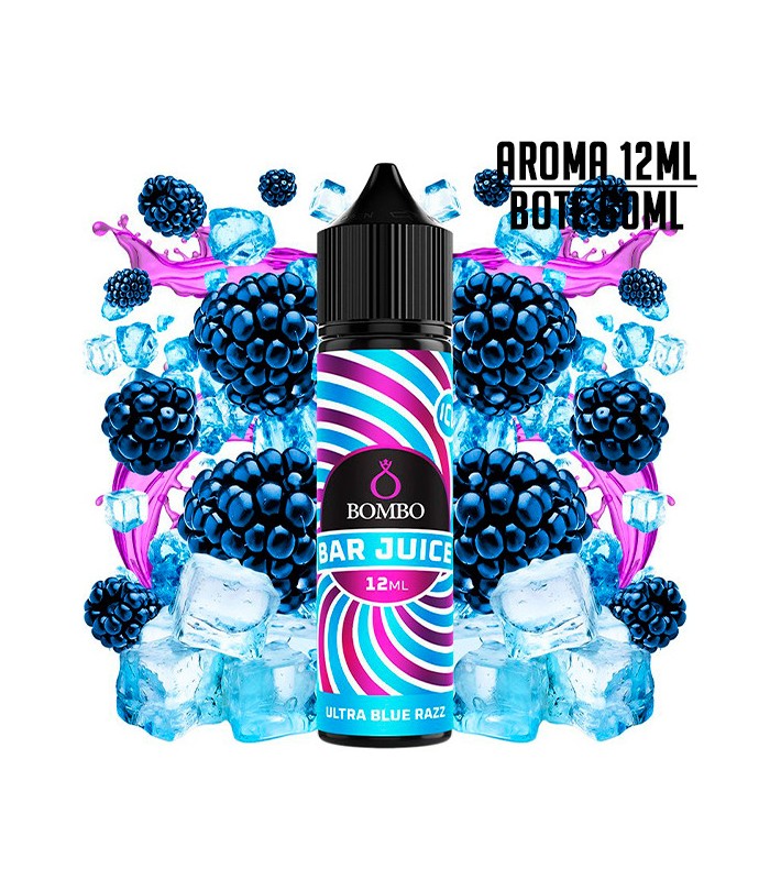 AROMA ULTRA BLUE RAZZ ICE 12ML/60 LONGFILL - BOMBO BAR JUICE