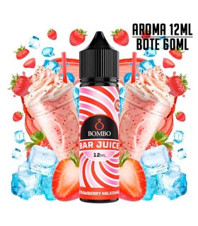 AROMA STRAWBERRY MILKSHAKE ICE 12ML/60 LONGFILL - BOMBO BAR JUICE