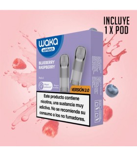 1 X WAKA SOMATCH MINI POD BLUEBERRY RASPBERRY 18MG