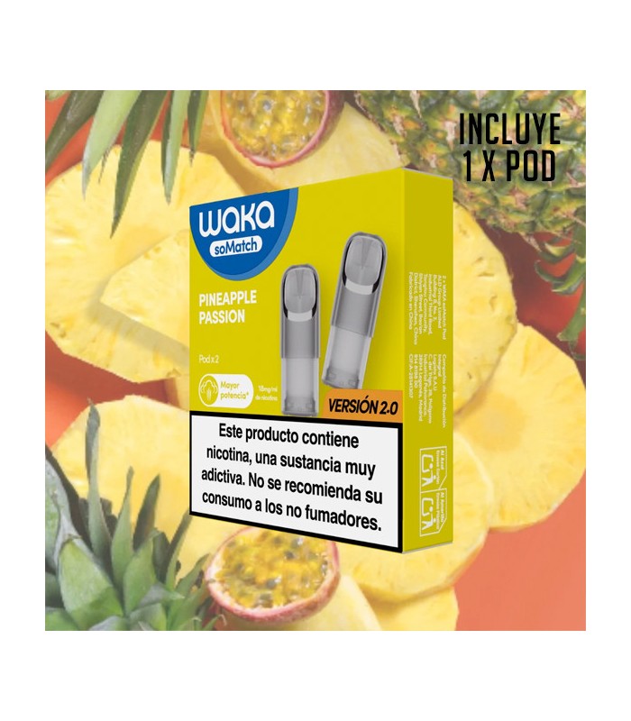 1 X WAKA SOMATCH MINI POD PINEAPPLE PASSION 18MG