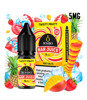 TWISTY FRUITY ICE 5MG NIC SALT 10ML - BOMBO BAR JUICE