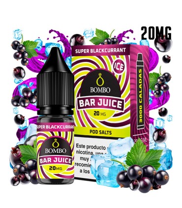 SUPER BLACKCURRANT ICE 20MG NIC SALT 10ML - BOMBO BAR JUICE