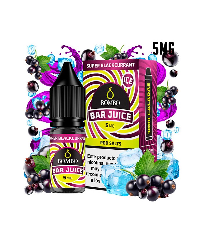 SUPER BLACKCURRANT ICE 5MG NIC SALT 10ML - BOMBO BAR JUICE
