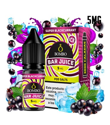 SUPER BLACKCURRANT ICE 5MG NIC SALT 10ML - BOMBO BAR JUICE