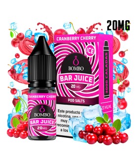 CRANBERRY CHERRY ICE 20MG NIC SALT 10ML - BOMBO BAR JUICE