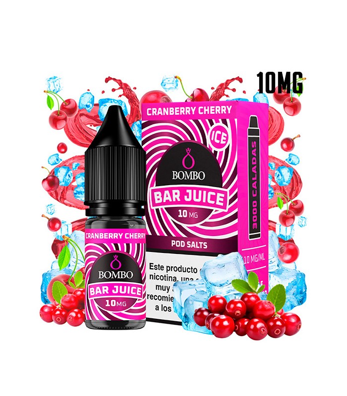 CRANBERRY CHERRY ICE 10MG NIC SALT 10ML - BOMBO BAR JUICE