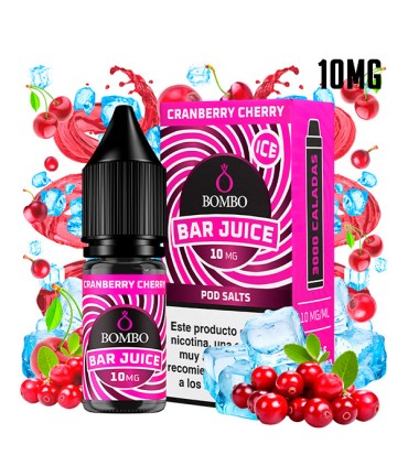 CRANBERRY CHERRY ICE 10MG NIC SALT 10ML - BOMBO BAR JUICE