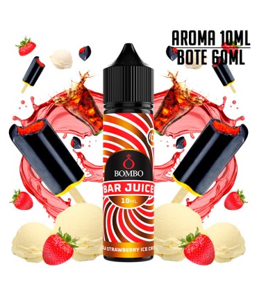 AROMA COLA STRAWBERRY ICE CREAM ICE 10ML/60 LONGFILL - BOMBO BAR JUICE