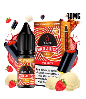 COLA STRAWBERRY ICE CREAM ICE 10MG NIC SALT 10ML - BOMBO BAR JUICE