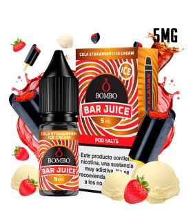 COLA STRAWBERRY ICE CREAM ICE 5MG NIC SALT 10ML - BOMBO BAR JUICE