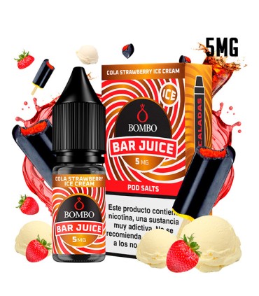 COLA STRAWBERRY ICE CREAM ICE 5MG NIC SALT 10ML - BOMBO BAR JUICE
