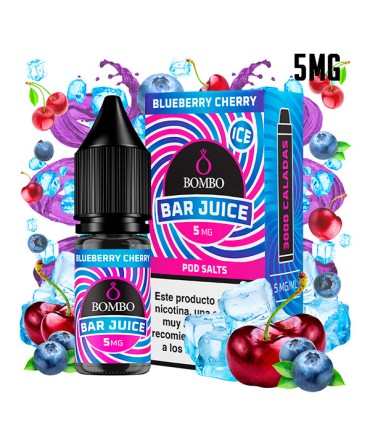BLUEBERRY CHERRY ICE 5MG NIC SALT 10ML - BOMBO BAR JUICE