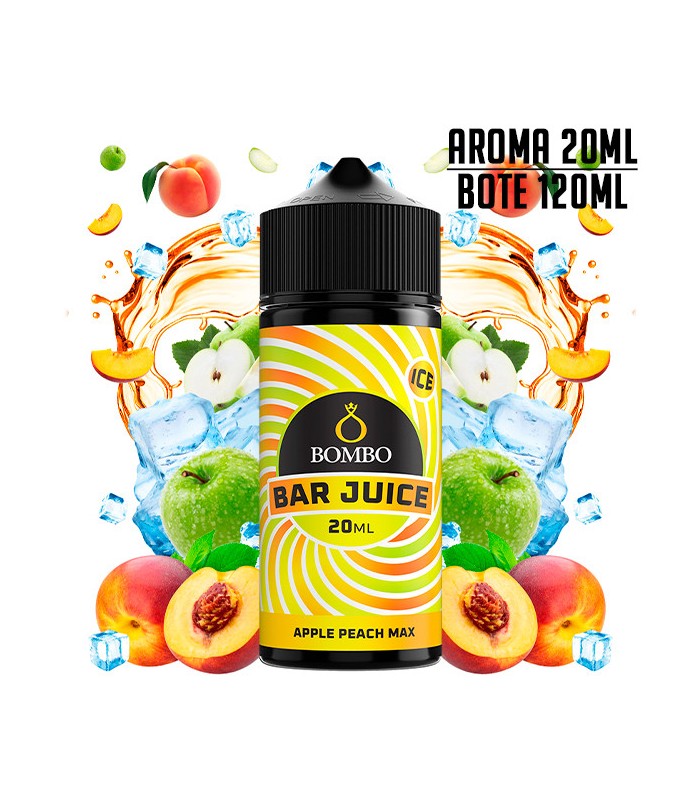 AROMA APPLE PEACH MAX ICE 20ML/120 LONGFILL - BOMBO BAR JUICE