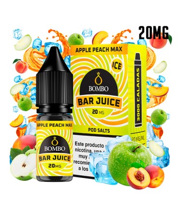 APPLE PEACH MAX ICE 20MG NIC SALT 10ML - BOMBO BAR JUICE