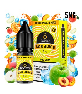 APPLE PEACH MAX ICE 5MG NIC SALT 10ML - BOMBO BAR JUICE