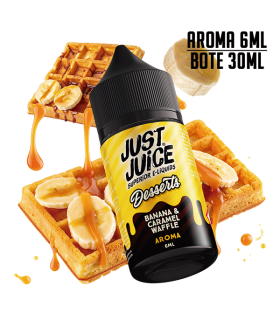 AROMA BANANA & CARAMEL WAFFLE 6ML/30 LONGFILL - JUST JUICE DESSERTS