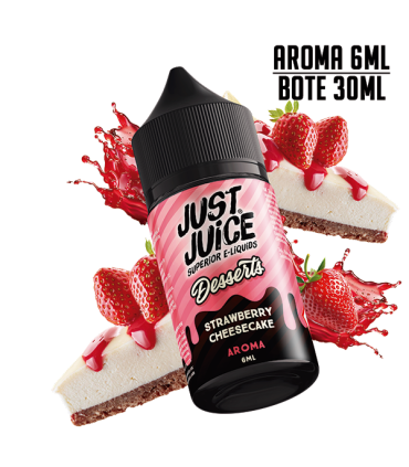 AROMA STRAWBERRY CHEESECAKE 6ML/30 LONGFILL - JUST JUICE DESSERTS