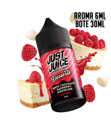 AROMA WHITE CHOCOLATE RASPBERRY CHEESECAKE 6ML/30 LONGFILL - JUST JUICE DESSERTS