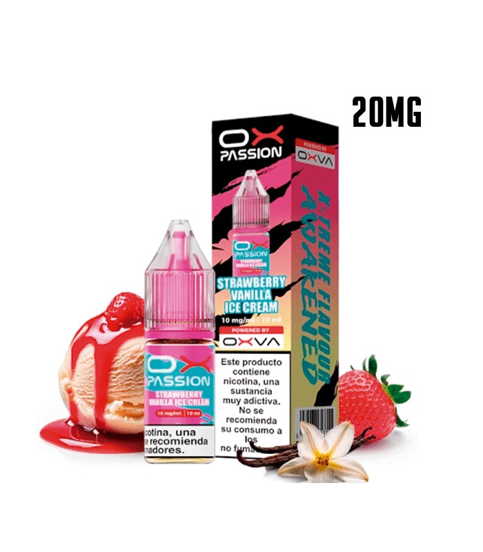 STRAWBERRY VANILLA ICE CREAM 20MG NIC SALT 10ML - OX PASSION