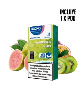 1 X WAKA SOMATCH MINI POD KIWI PASSION GUAVA 18MG