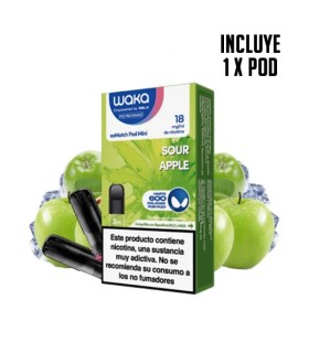 1 X WAKA SOMATCH MINI POD SOUR APPLE 18MG