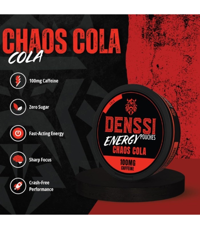 DENSSI ENERGY POUCHES CHAOS COLA 100MG