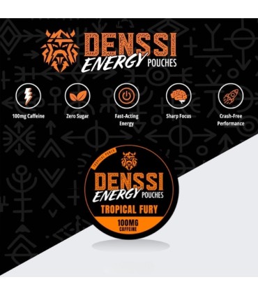 DENSSI ENERGY POUCHES TROPICAL FURY 100MG