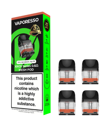 4 X CARTUCHO POD XROS 0.6OHM - VAPORESSO