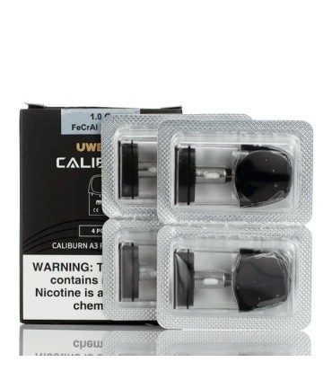 4 X CARTUCHO POD CALIBURN A3/A3S 1.0OHM - UWELL