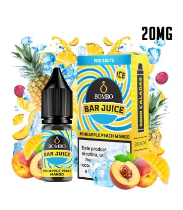 PINEAPPLE PEACH MANGO ICE 20MG NIC SALT 10ML - BOMBO BAR JUICE