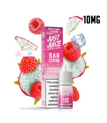 DRAGONFRUIT & RASPBERRY 10MG NIC SALT 10ML - JUST JUICE BAR
