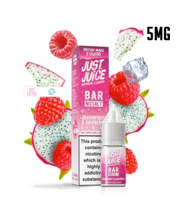 DRAGONFRUIT & RASPBERRY 5MG NIC SALT 10ML - JUST JUICE BAR