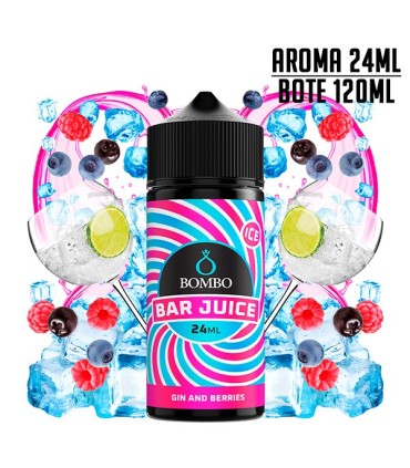 AROMA GIN AND BERRIES ICE 24ML/120 LONGFILL - BOMBO BAR JUICE