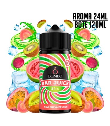 AROMA KIWI GUAVA PASSION ICE 24ML/120 LONGFILL - BOMBO BAR JUICE