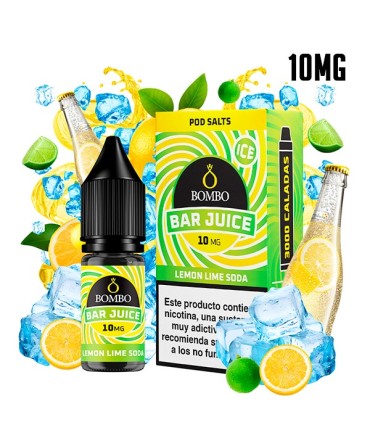 LEMON LIME SODA ICE 10MG NIC SALT 10ML - BOMBO BAR JUICE