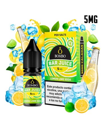 LEMON LIME SODA ICE 5MG NIC SALT 10ML - BOMBO BAR JUICE