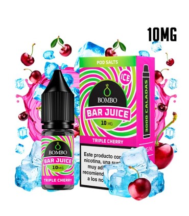 TRIPLE CHERRY ICE 10MG NIC SALT 10ML - BOMBO BAR JUICE