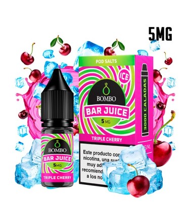 TRIPLE CHERRY ICE 5MG NIC SALT 10ML - BOMBO BAR JUICE
