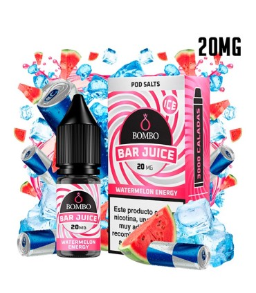 WATERMELON ENERGY ICE 20MG NIC SALT 10ML - BOMBO BAR JUICE